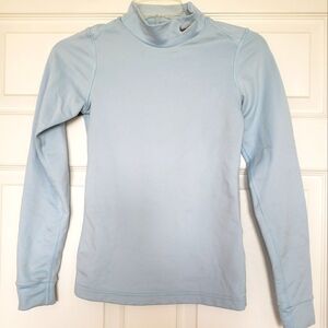 Nike Light Blue Long Sleeve Microfleece Top, XS